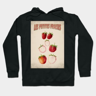 Old fruit poster - Strawberries - Vintage - retro Hoodie